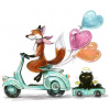 Fox and cat - illustrator: Sofia Belenko