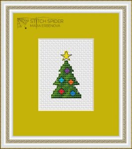 Christmas tree cross stitch pattern