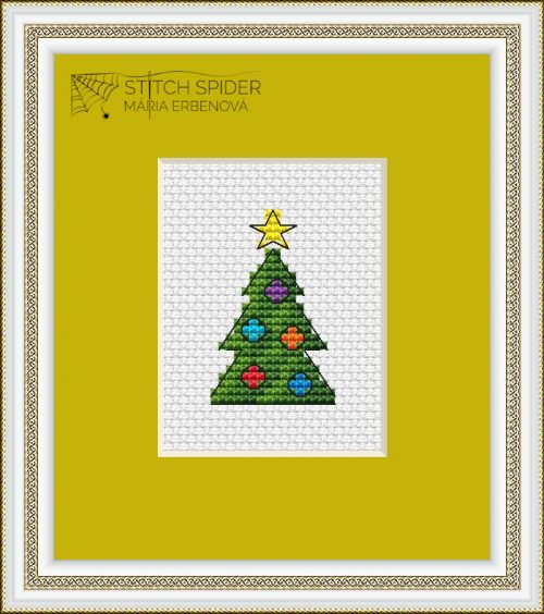 Christmas tree cross stitch pattern
