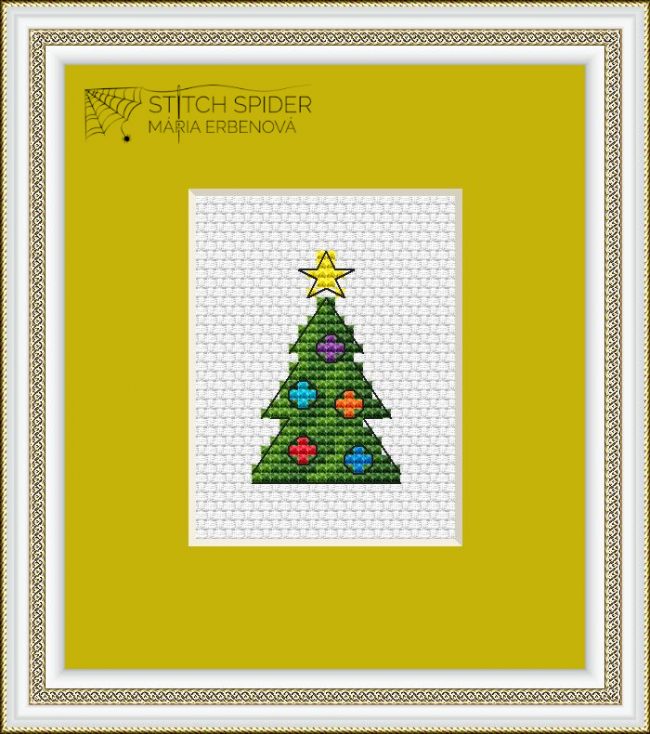 Christmas tree cross stitch pattern