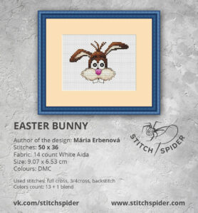 Easter Bunny cross stitch pattern - stitchspider