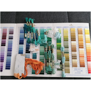 Fox and cat - real colors of threads