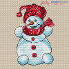 A Smiling Snowman, red variant pattern detail
