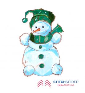 smilling snowman_ illustration