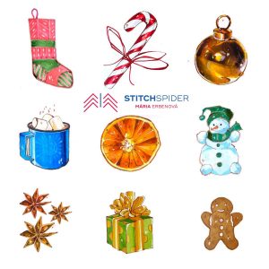Christmas decorations - 9 items