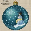 Christmas ball - blue snowman