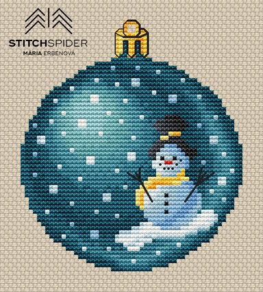 Christmas ball - blue snowman