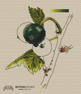 black currant_ leaves in progress
