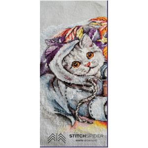 Embroidery Autumn photoshot cat