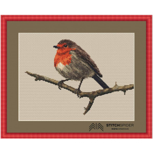 Pattern Mini bird Robin in frame