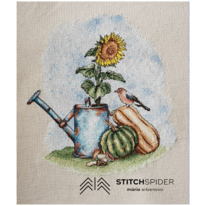 Gifts of autumn, finished embroidery with backstitch