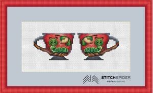 Apple house cups in frame