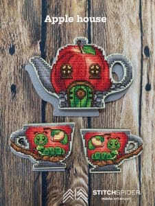 Apple house sets on the wood