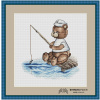 Bear on the fish in a frame