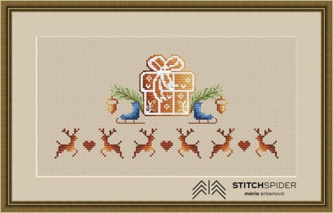 Christmas gift in frame
