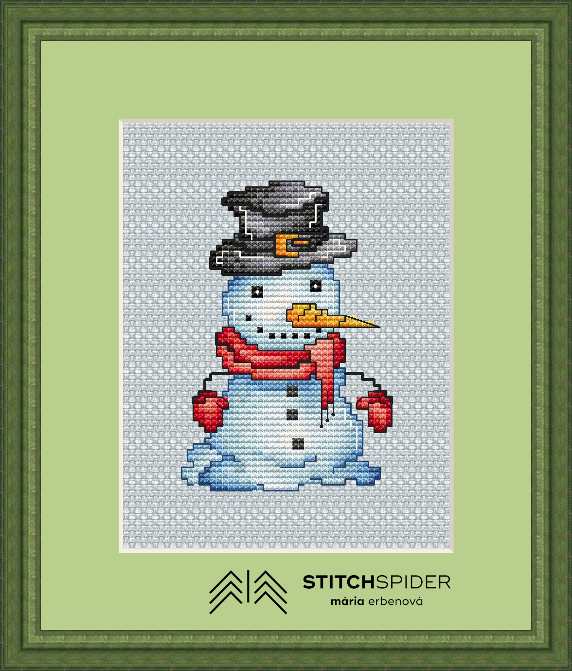 Snowman Oliver in frame