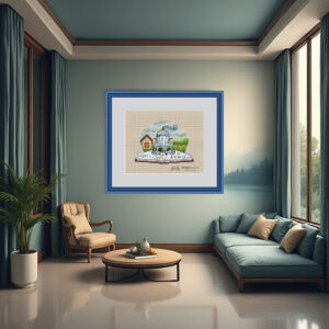 Fishing for cats on wall