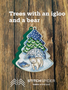 igloo with bear on wood
