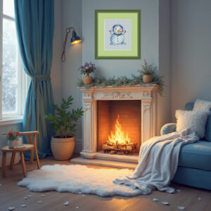 Snowman Milan on wall