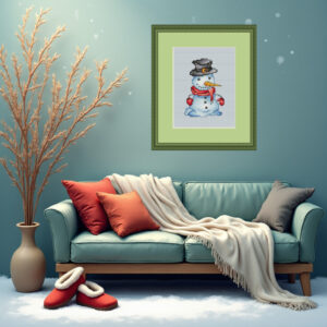 Snowman Oliver on wall