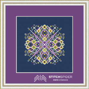 Sparkling geometry blue in frame