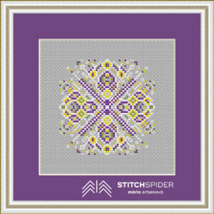 Sparkling geometry grey in frame